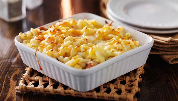 Mac and cheese side dish served on the lunch and dinner menu at Cadence Clubhouse restaurant in Allison Park, PA