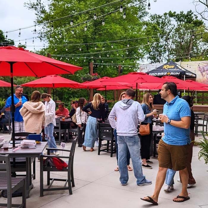 The Backyard private event venue and outdoor party patio at Cadence Clubhouse in Allison Park, PA