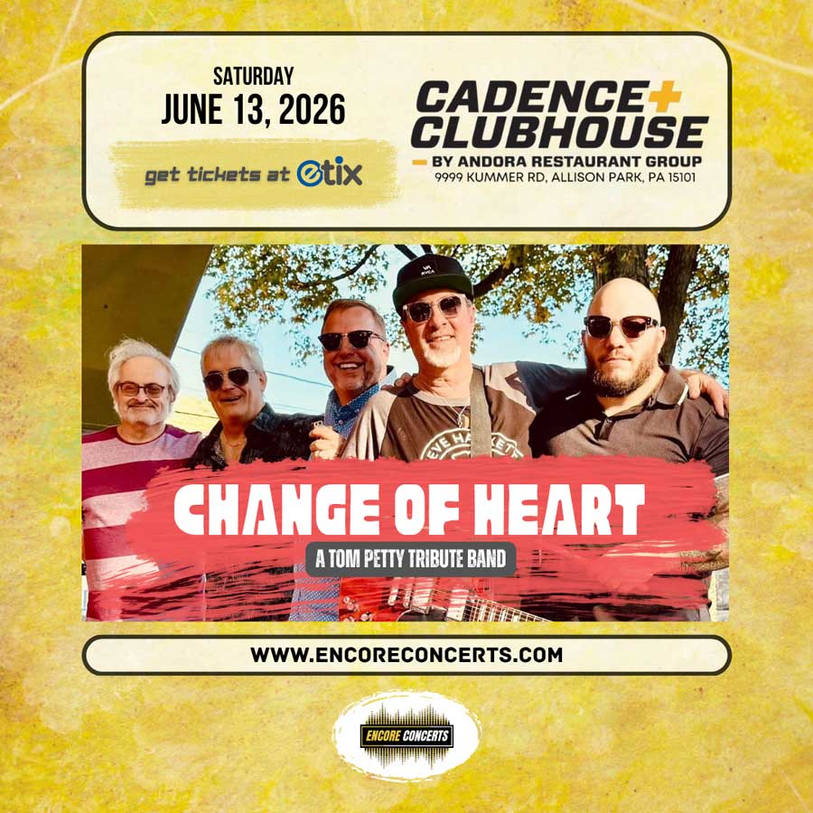 Cadence Clubhouse and Encore Concerts proudly present Change of Heart - A Tom Petty Tribute Band