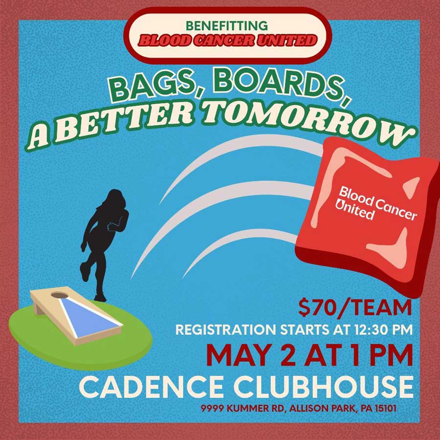 Blood Cancer United Event May 2nd at Cadence Clubhouse
