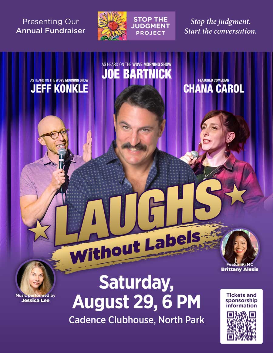 Laughs without Labels Comedy event on Saturday August 29