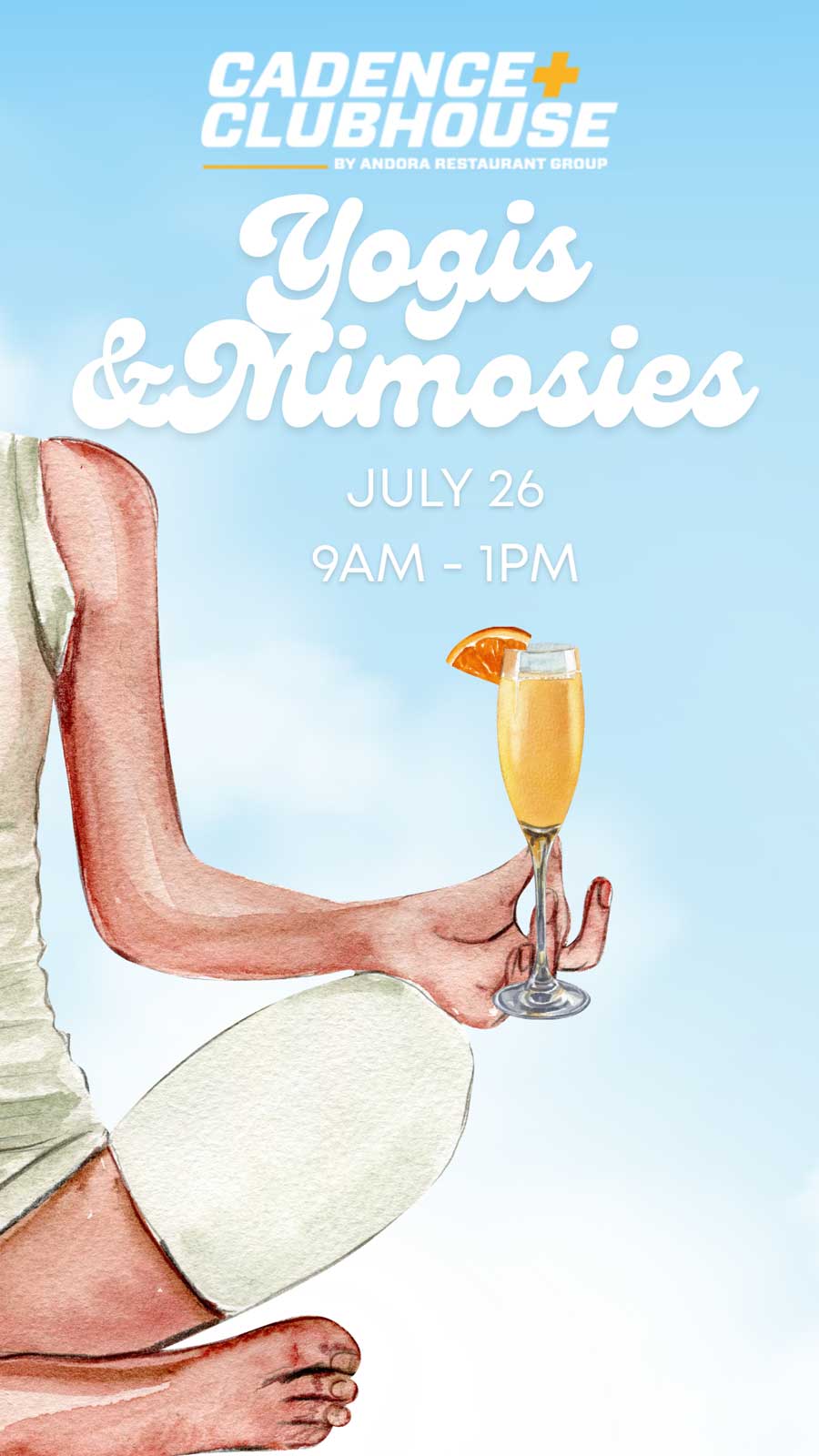 Yogis and Mimosies at Cadence Clubhouse